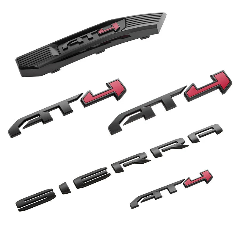 GMC Sierra AT4 Badge Emblem Inlay Decals – 2019 2020 2021 – Vinyl, USA Made
