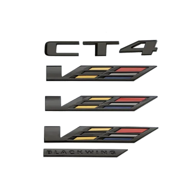 CT4-V Blackwing Gloss Black Emblem Kit with V-Series Colors
