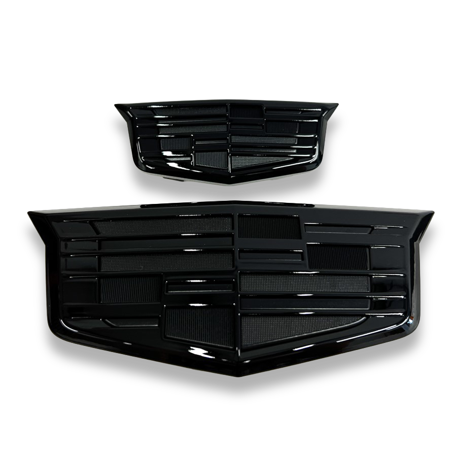 2020-2025 Cadillac XT6 Blackout Emblem Kit Gloss Black Satin Made