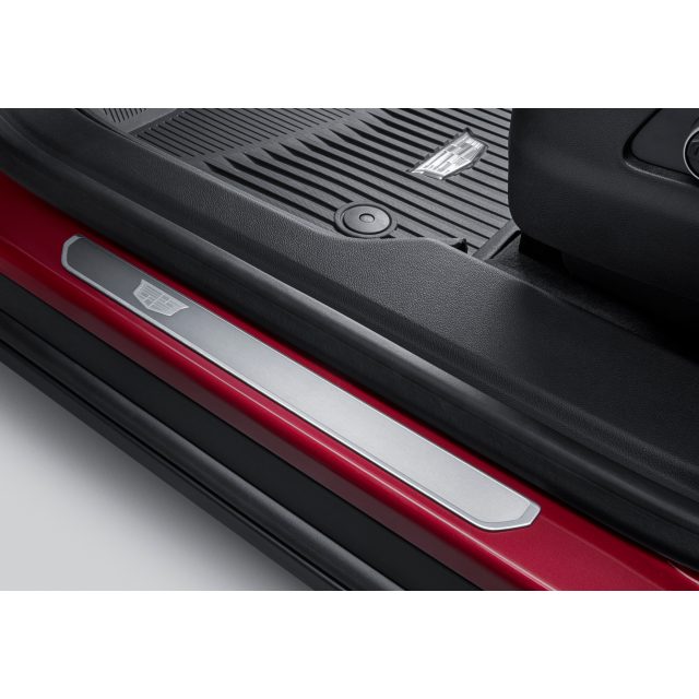 Cadillac XT4 Front Stainless Cadillac Crest Door Sill Plates – 404