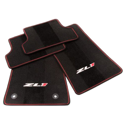 ZL1 Jet Black Adrenaline Red Floor Mat Package