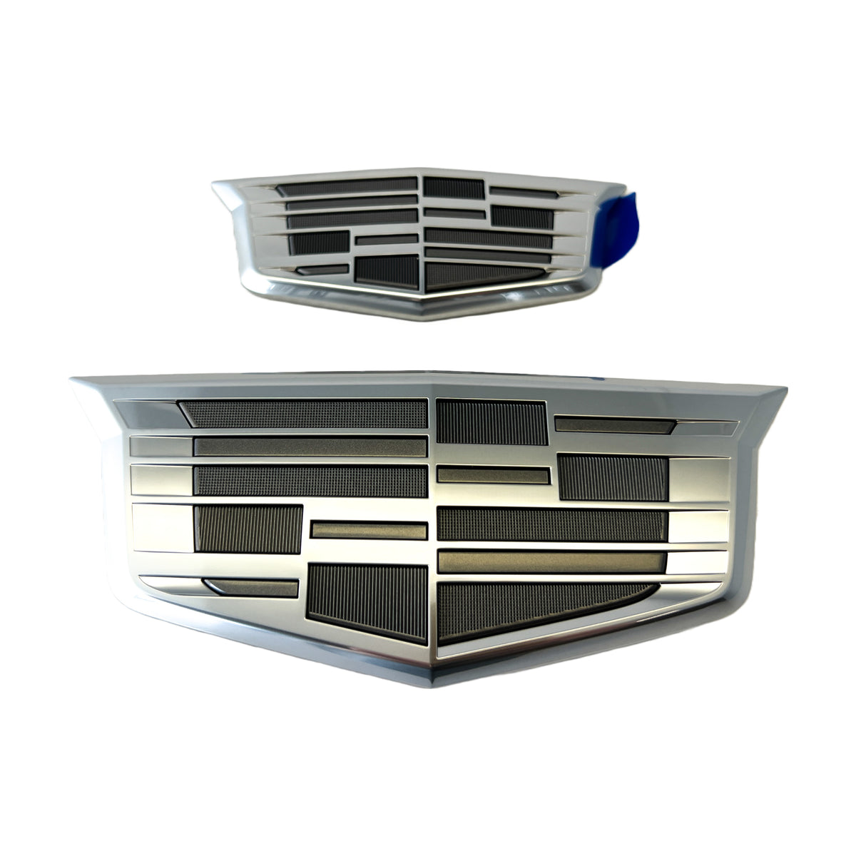 Set Of 2 Chrome Cadillac Hood & Trunk Badge Emblems For XT6 XT5 ATS XTS