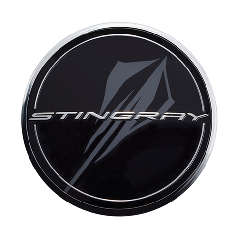 C8 Black Stingray Center Caps