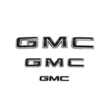 2024–2026 GMC Acadia Black GMC Emblem Kit 3-Piece Genuine GM Replacement Badges