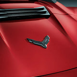 2023–2027 Corvette Convertible Dark Stealth Crossed Flags Emblem Set