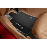 Z06 Premium Black Floor Mats Natural Tan Stitching