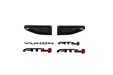 4PCS Set GMC 2021-2025 Yukon Yukon XL Door & Rear Gloss Black AT4 - Foto 3