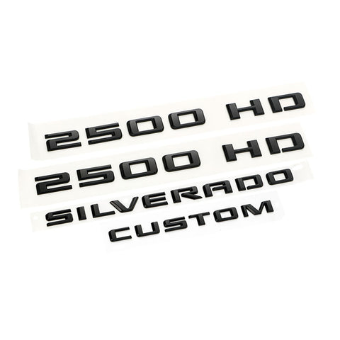 Silverado HD Custom Black Emblem Package