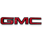 2019-2026 GMC Sierra Gloss Black & Torch Red Emblem Set