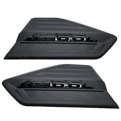 2020-2025 Silverado HD Black 6.6 Gas Hood Louvers