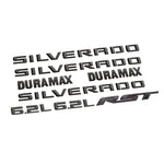 Silverado Gloss Black Emblem Lettering Kits