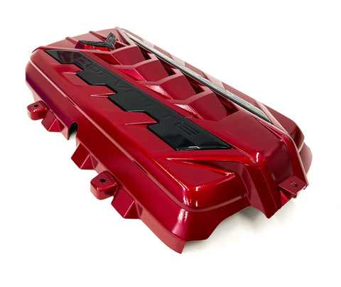 C8 Custom Painted Edge Red Engine Cover